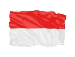 3d indonesia bandera nacional signo símbolo vector