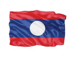 3d laos bandera nacional signo símbolo vector