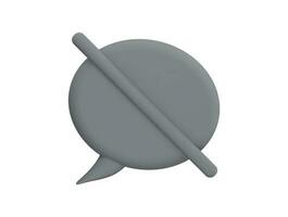 Chat with 3d vector icon cartoon minimal style