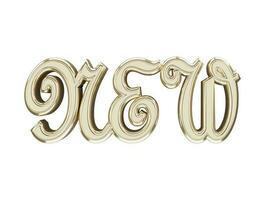 3d golden alphabet text effect vector