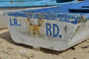 Boat of Macao Beach, Punta Cana, Dominican Republic photo