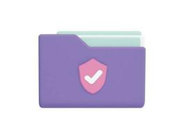 folder with files documents file management with 3d vector icon cartoon minimal style