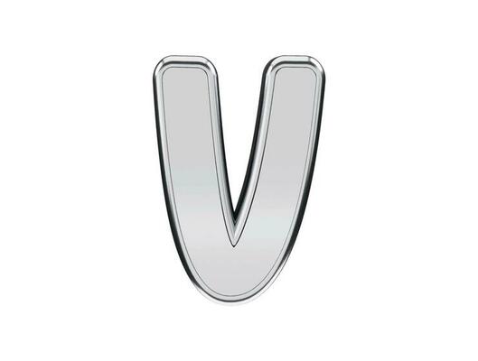3d silver alphabet text effect