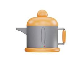 Electric kettle 3d vector icon cartoon minimal style