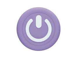 power mark with 3d vector icon cartoon minimal style