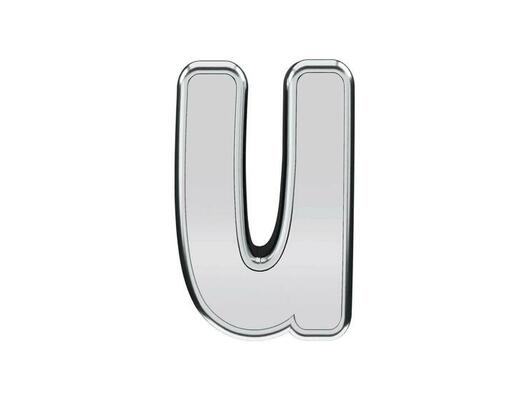 3d silver alphabet text effect