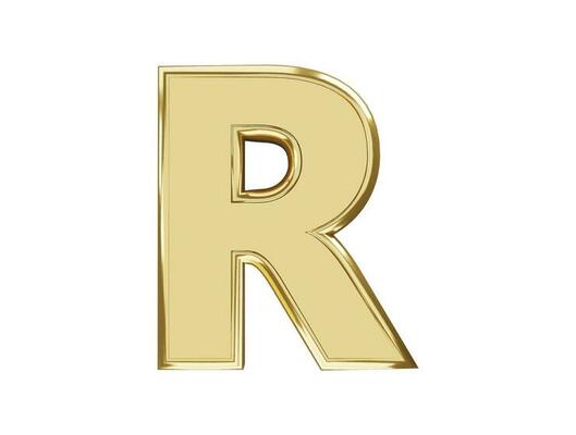 3d golden alphabet text effect