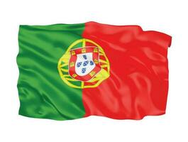 3d Portugal flag national sign symbol vector