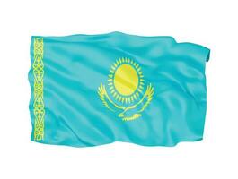 3d Kazakhstan flag national sign symbol vector