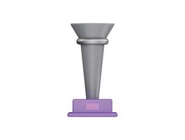 trofeo de campeón con estilo minimalista de dibujos animados de icono de vector 3d