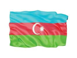 3d Azerbaijan flag national sign symbol vector