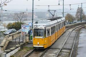 Tram along Budapest, Hungary photo