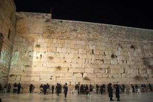 Western Wall, Jerusalem at night photo