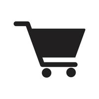 Shopping cart vector icon illustration design template