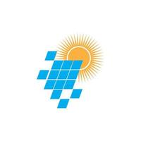 icono de energía del logotipo solar vector