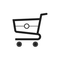 plantilla de diseño de ilustración de icono de vector de carrito de compras