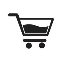 Shopping cart vector icon illustration design template