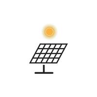 Solar logo energy icon vector