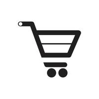 Shopping cart vector icon illustration design template
