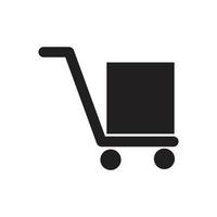 Shopping cart vector icon illustration design template