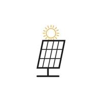 icono de energía del logotipo solar vector