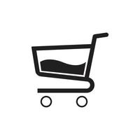 plantilla de diseño de ilustración de icono de vector de carrito de compras