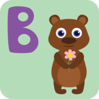 alfabeto oso letra b png
