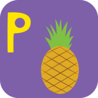 sweet pineapple the alphabet letter p