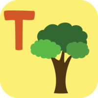 árbol grande el alfabeto t
