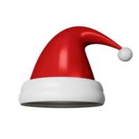 3D Santa hat with glossy color png