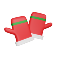 3d Kerstmis handschoen png