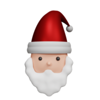 3D-Weihnachtsmann-Kopf png
