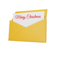 3D Christmas whishing envelope