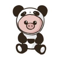 cerdo panda también conocido como paggy png