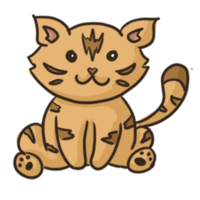 lindo gato esponjoso png