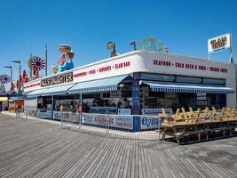 New York City - May 30, 2020 -  Paul's Daughter Restaurant on the Coney Island Boardwalk with social distancing in effect. photo
