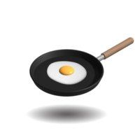 linda ilustración de huevo frito en 3d. png