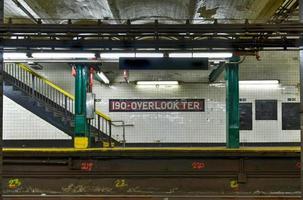 New York City - Feb 22, 2020 -  190th Street Subway Station in the Fort Tryon neighborhood of Manhattan, New York City. photo