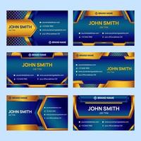 Gradient Style Business Card Collection vector