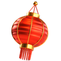 icône du nouvel an chinois lanterne ronde rendu 3d png