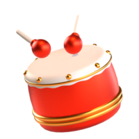 tambor de ícone de ano novo chinês renderização 3d png