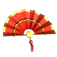 Chinese new year icon fan 3D render png