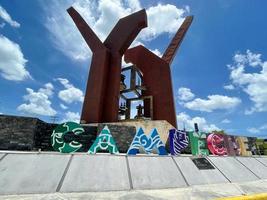 Colorful letters symbolizing the city of Campeche in the Yucatan Peninsula of Mexico. photo