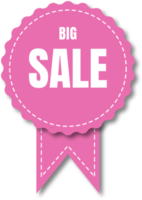 pink and white big sale labels png
