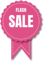 rosa und weiße Flash-Sale-Etiketten png