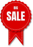 red and white big sale labels