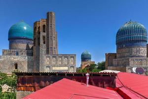 Bibi Khanym Mosque in Samarkand, Uzbekistan. In the 15th century it was one of the largest and most magnificent mosques in the Islamic world. photo