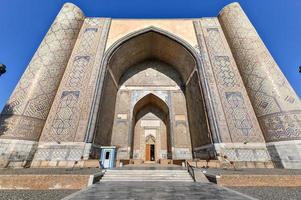 Bibi Khanym Mosque in Samarkand, Uzbekistan. In the 15th century it was one of the largest and most magnificent mosques in the Islamic world. photo