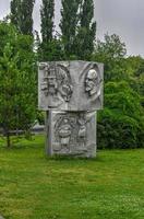 Moscow, Russia - July 18, 2018 -  Soviet sculptures in the Fallen Monument Park, Moscow, Russia. photo