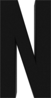 buchstabe n nylongewebe 3d rendern. png